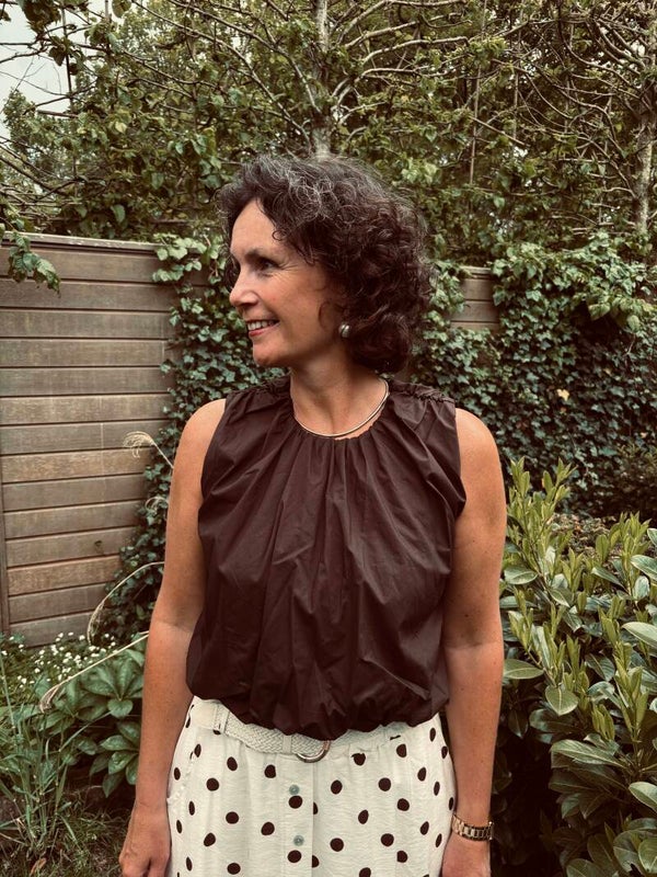 Bruine blouse top