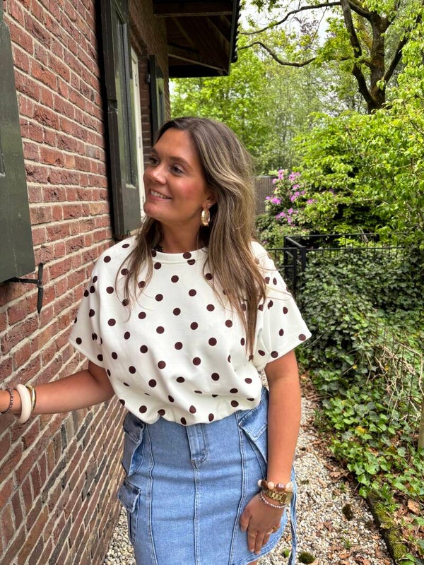 Casual White Brown top