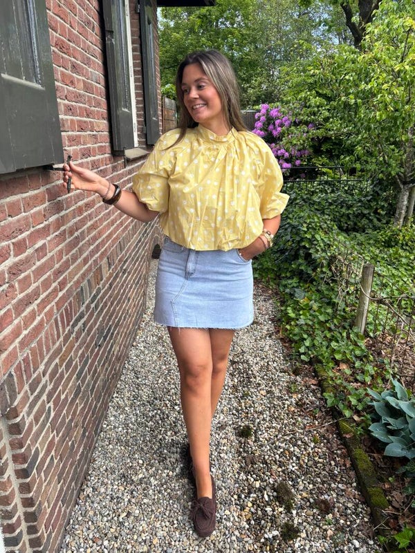 Favo denim skirt