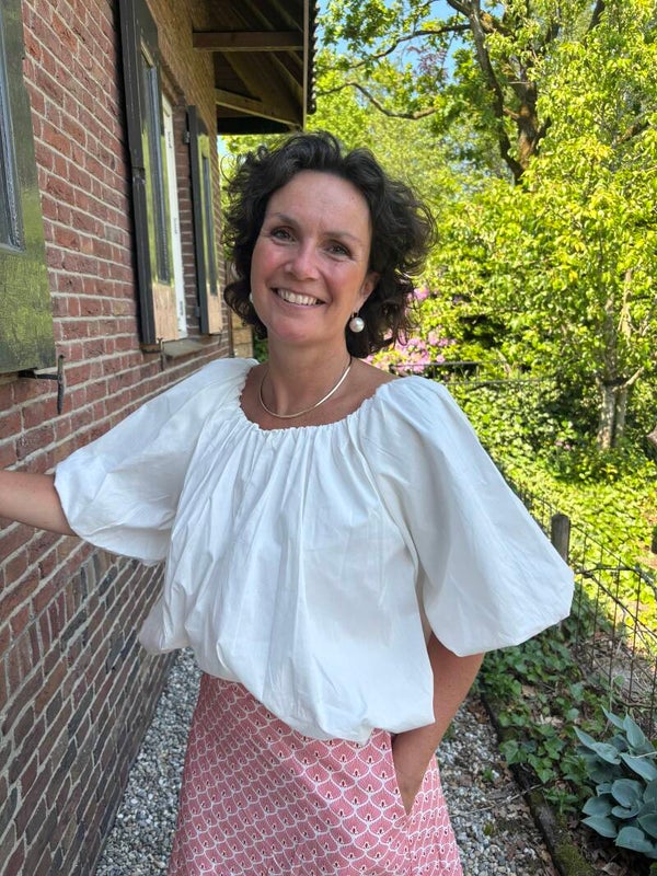 Ballon blouse wit