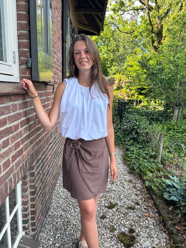 Brown gold skirt
