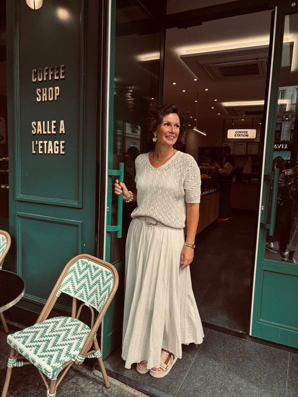 Beige Paris rok