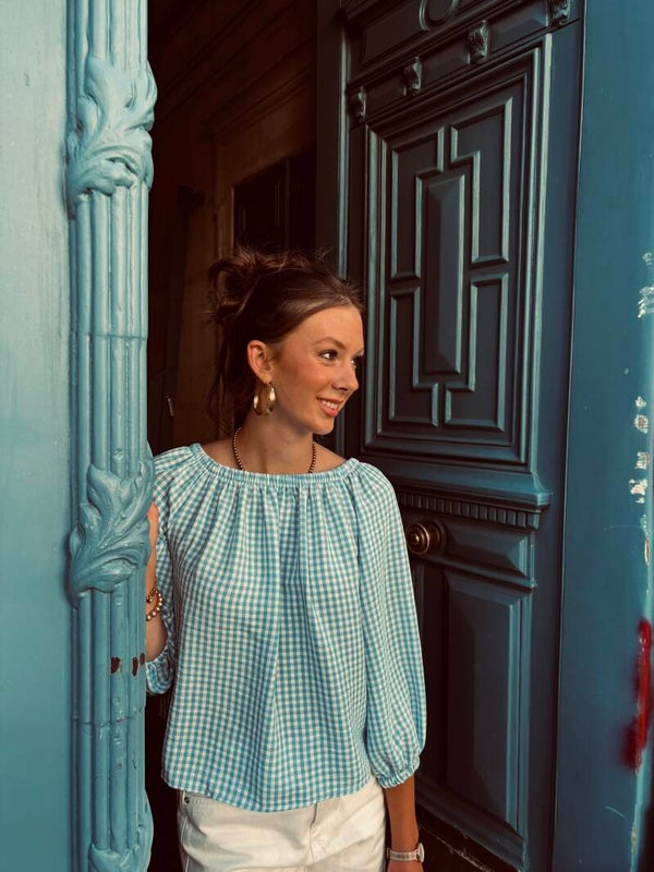 Blue White Paris blousje
