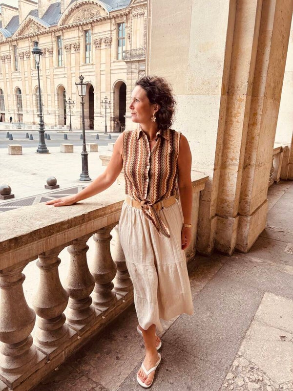 Beige Paris rok