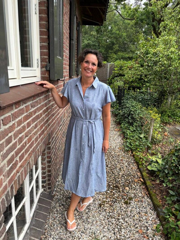 Blauwe zomer jurk