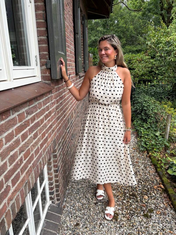 Polkadot halter dress