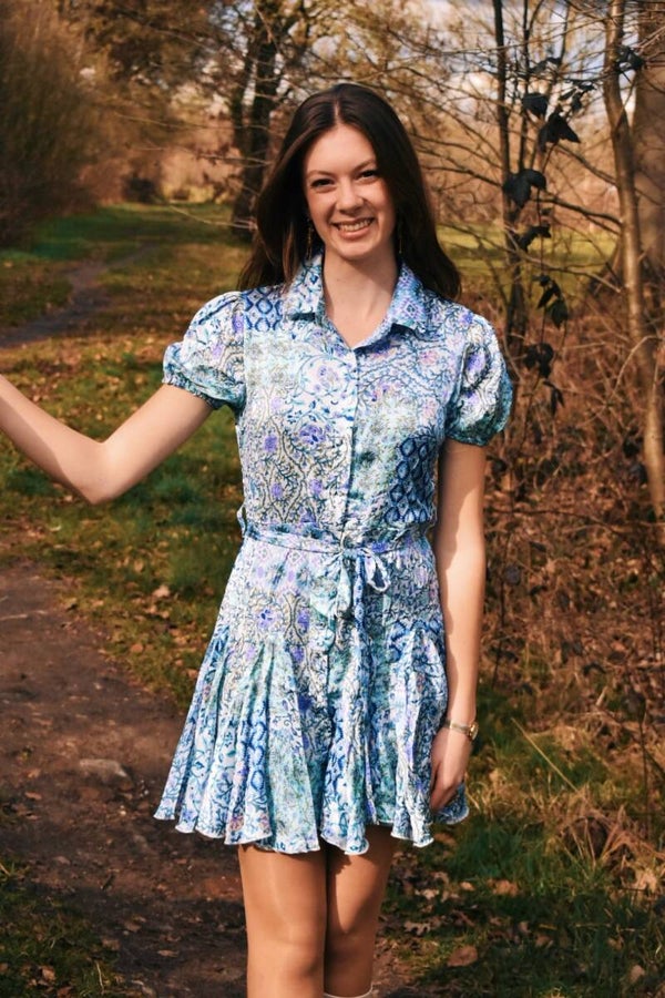 Blue spring dress