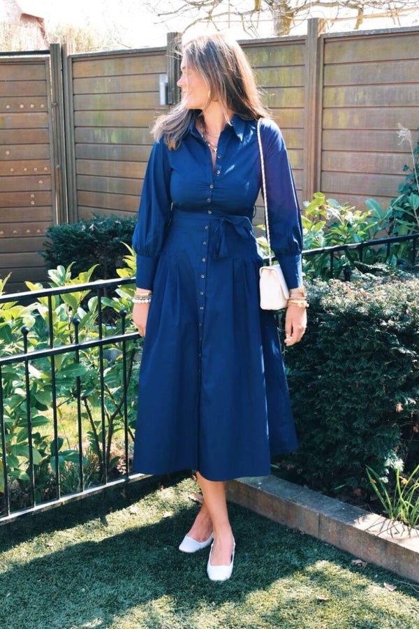 Dark blue chic dress