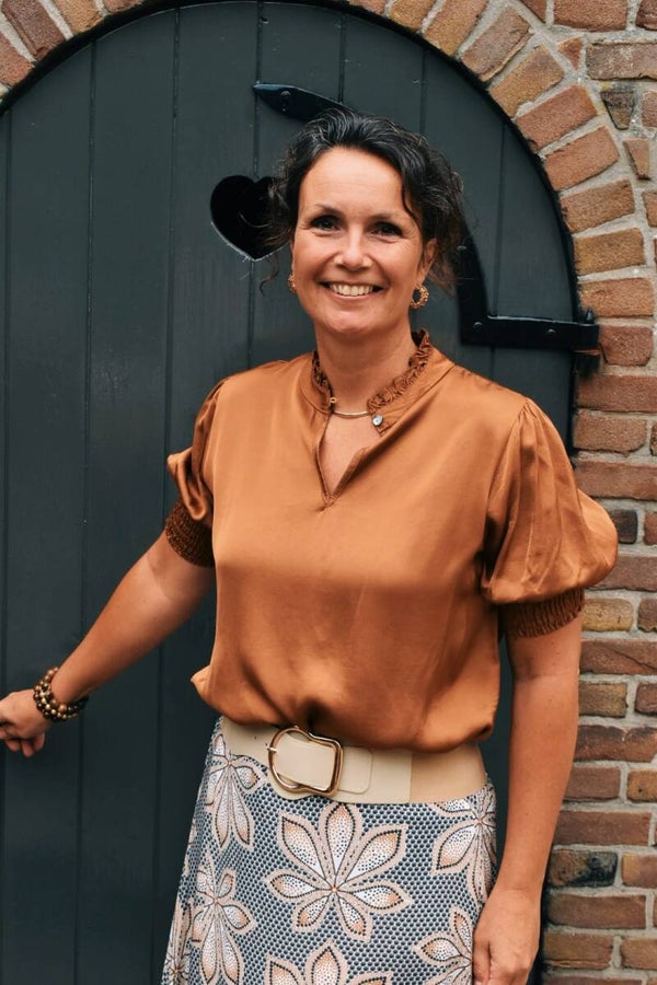 light brown glam top