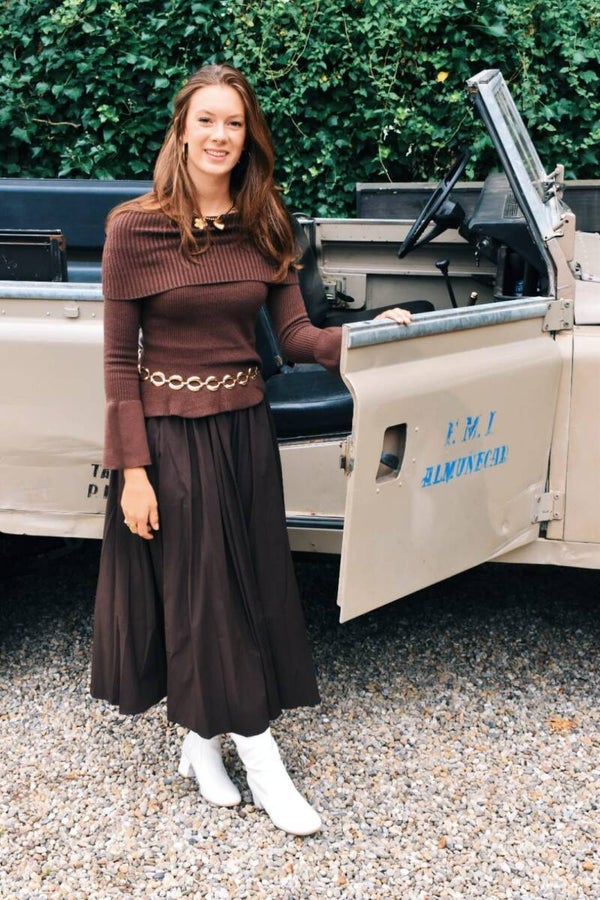 Brown long skirt