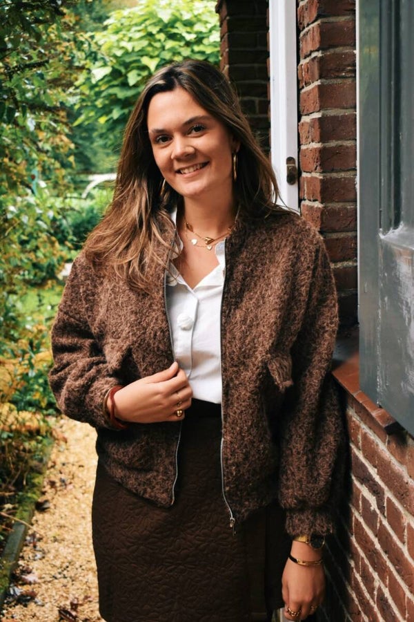 brown cozy jacket