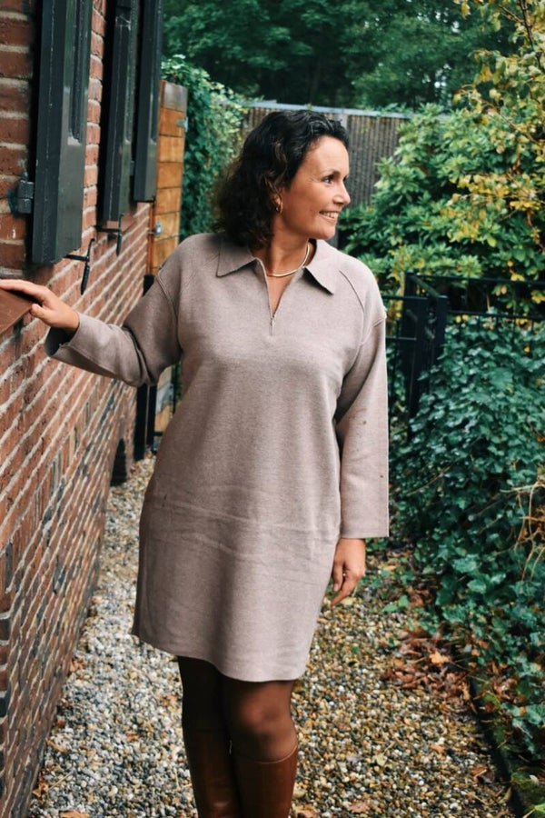 Taupe anita dress