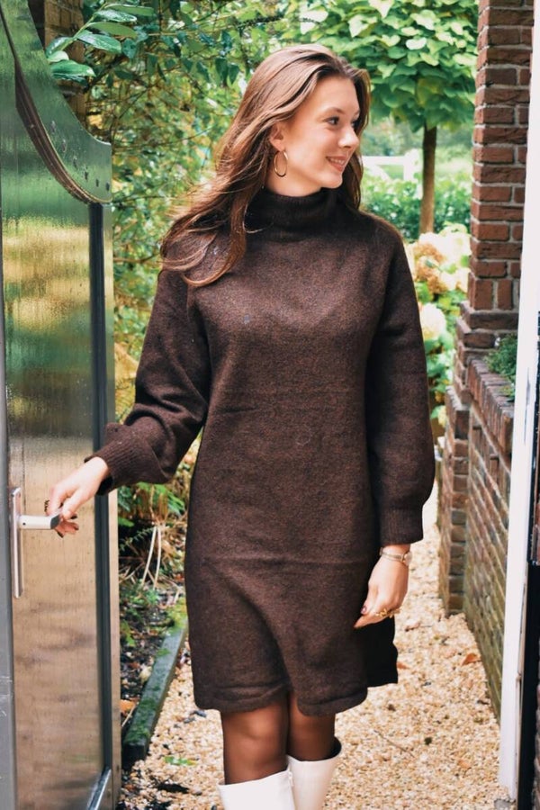 Brown col dress