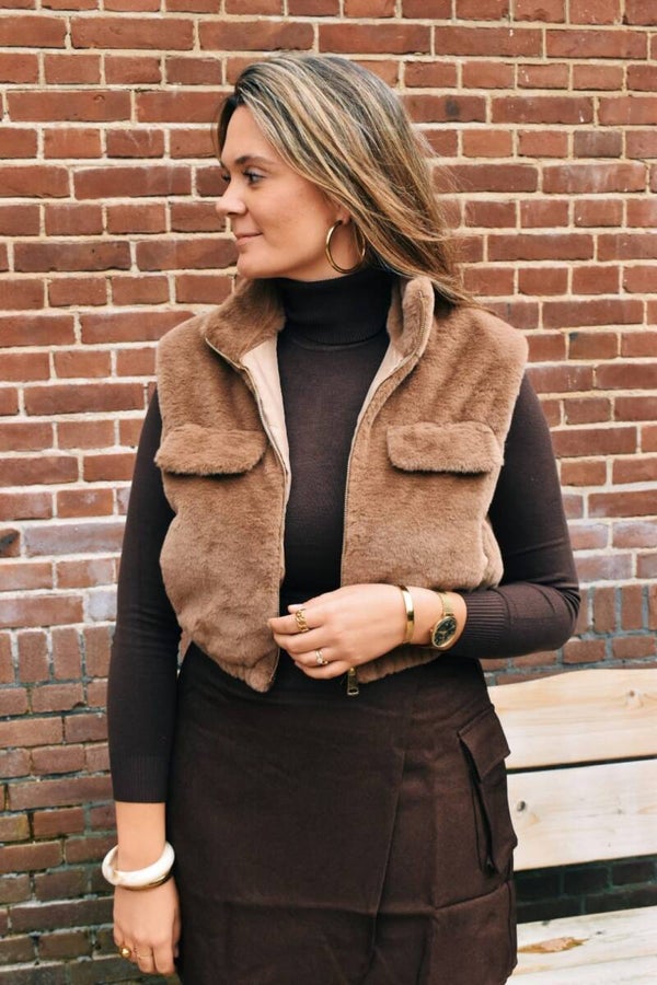 Camel bont gilet