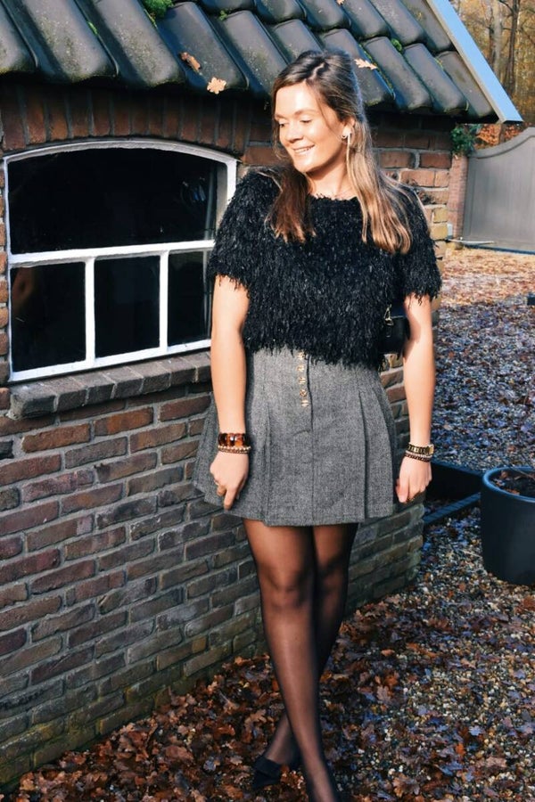 Black white chic rokje