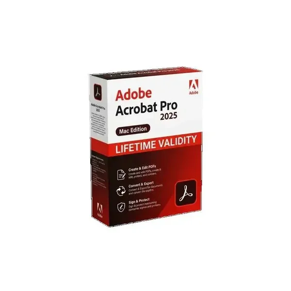 Adobe Acrobat Pro DC 2025 (Mac Os) - Logiciel Préactivé, Activation Perpétuelle - En Téléchargement - 1 PC - Non compatible Windows.