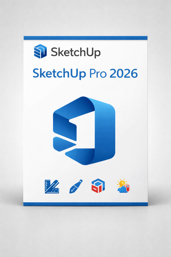 SketchUp Pro 2026 - Windows 64 - Dernière version, 2026, activation perpétuelle pour un poste.
