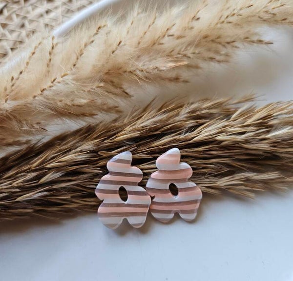 Stud Mirjam | koraal-beige-doorschijnend