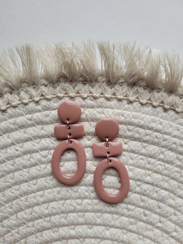 Oorbel Eunice | oud roze