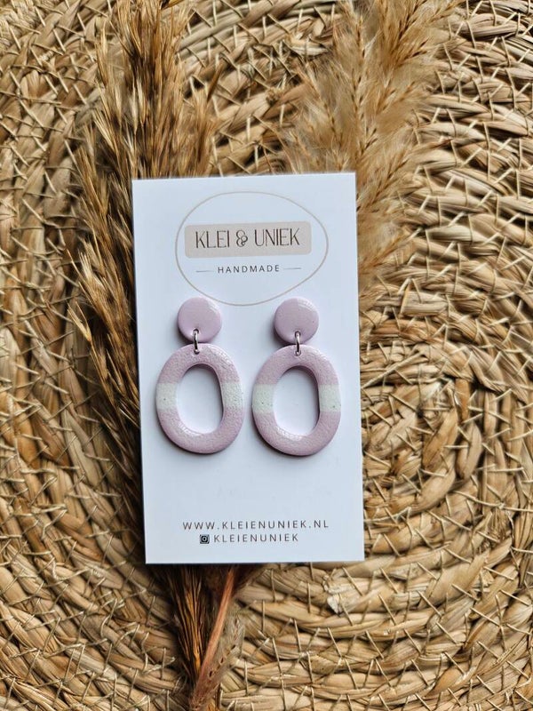 Oorbel Hope | paars/wit