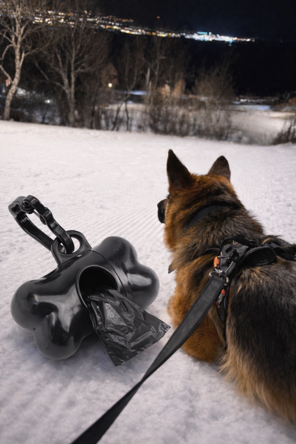 Arctic Paws Bone Waste Bag Holder – Black