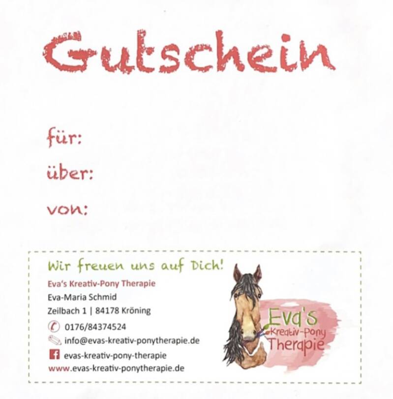 Geschenkgutschein für Evas-Kreativ-Ponytherapie