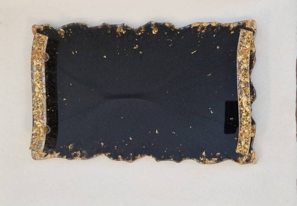 Midnight Luxe – Resin Serving Tray