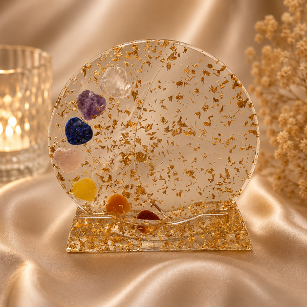 Chakra Flow Resin Decor – Crystal Energy Edition ✨