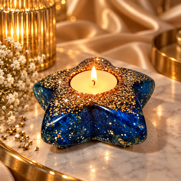 Midnight Star – Resin Tealight Holder
