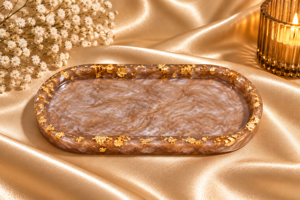 Taupe Elegance – Resin Tray