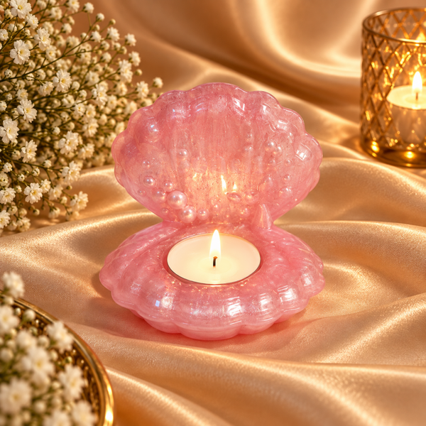 Pearl Rose Shell Theelichthouder