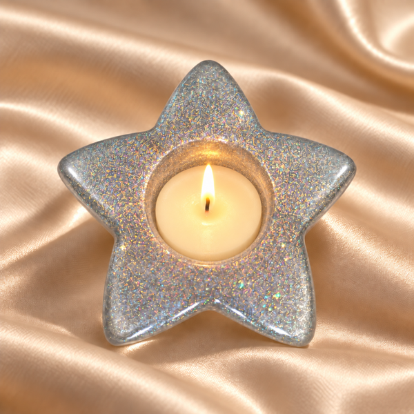 Silver Starlight Ster Theelichthouder