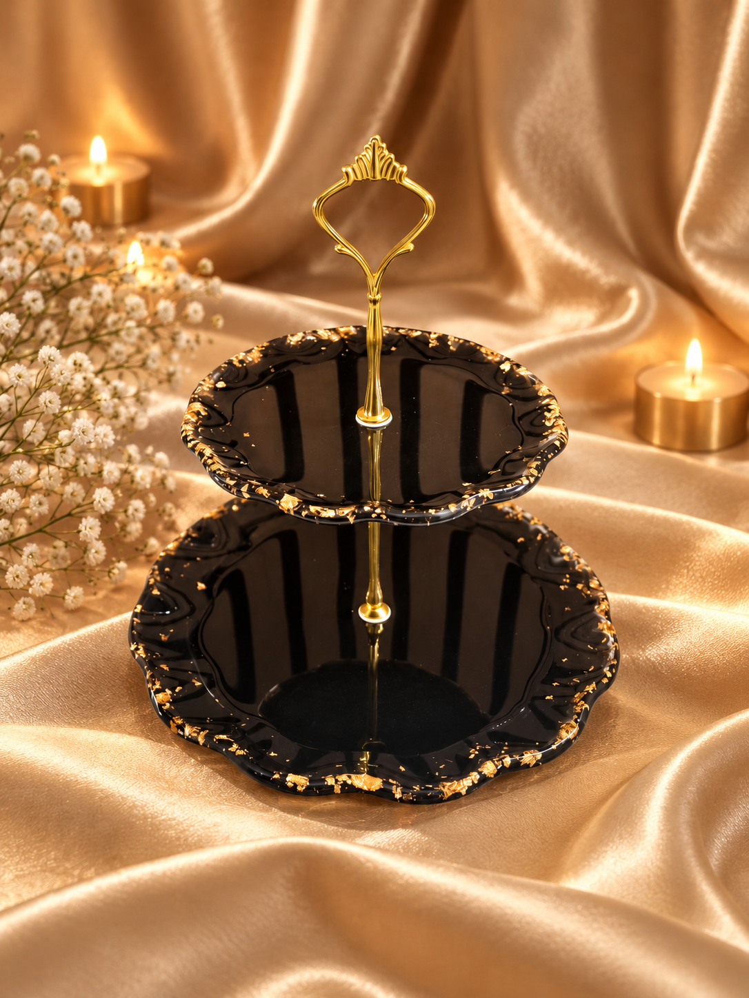 Black & Gold Luxe Etagère