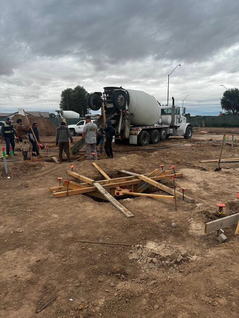 Oversized canopy footings, these are massive