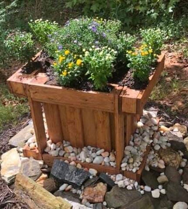 Wooden Flower Bed