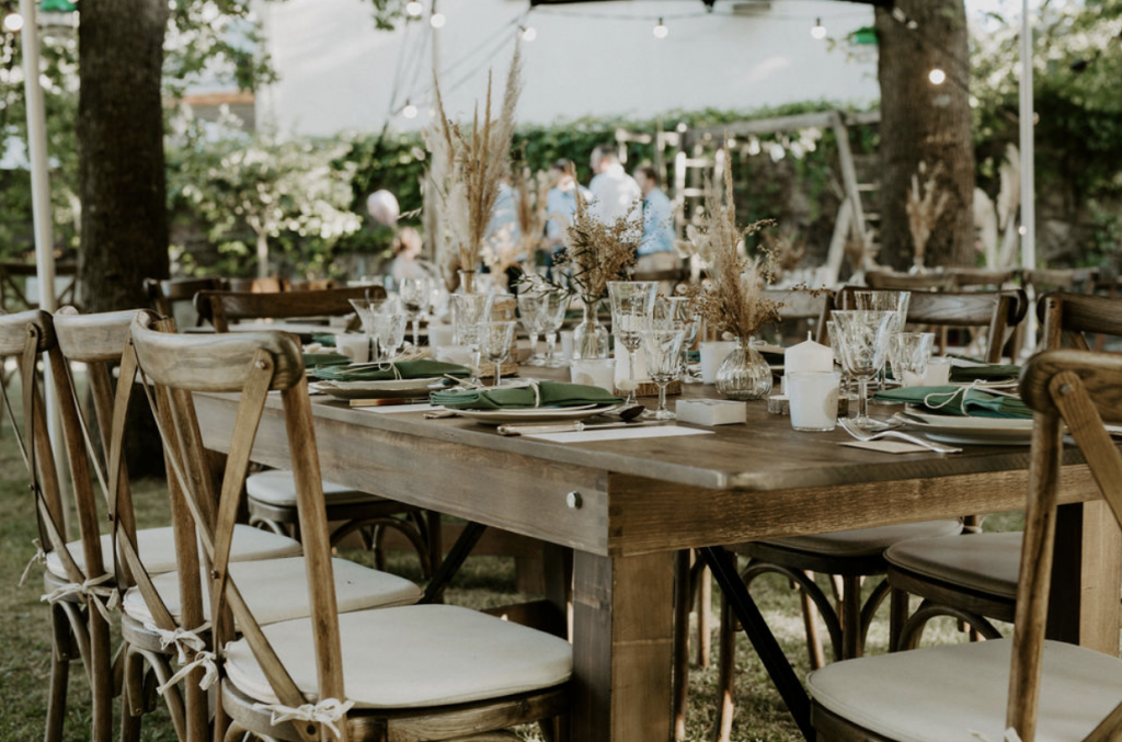 Tables mariage en bois