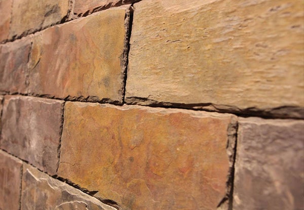 Schiefer Multicolor Verblender Echtstein bunt