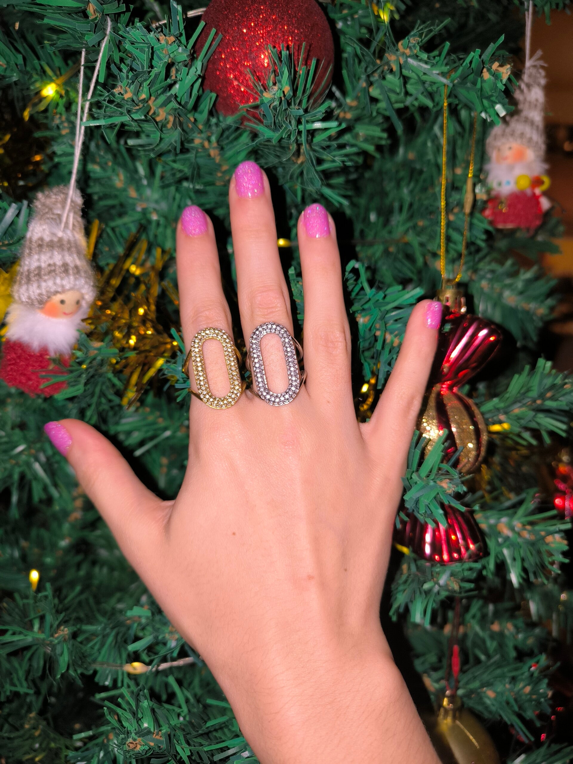 Bague Floriane - Acier inoxydable - Ajustable