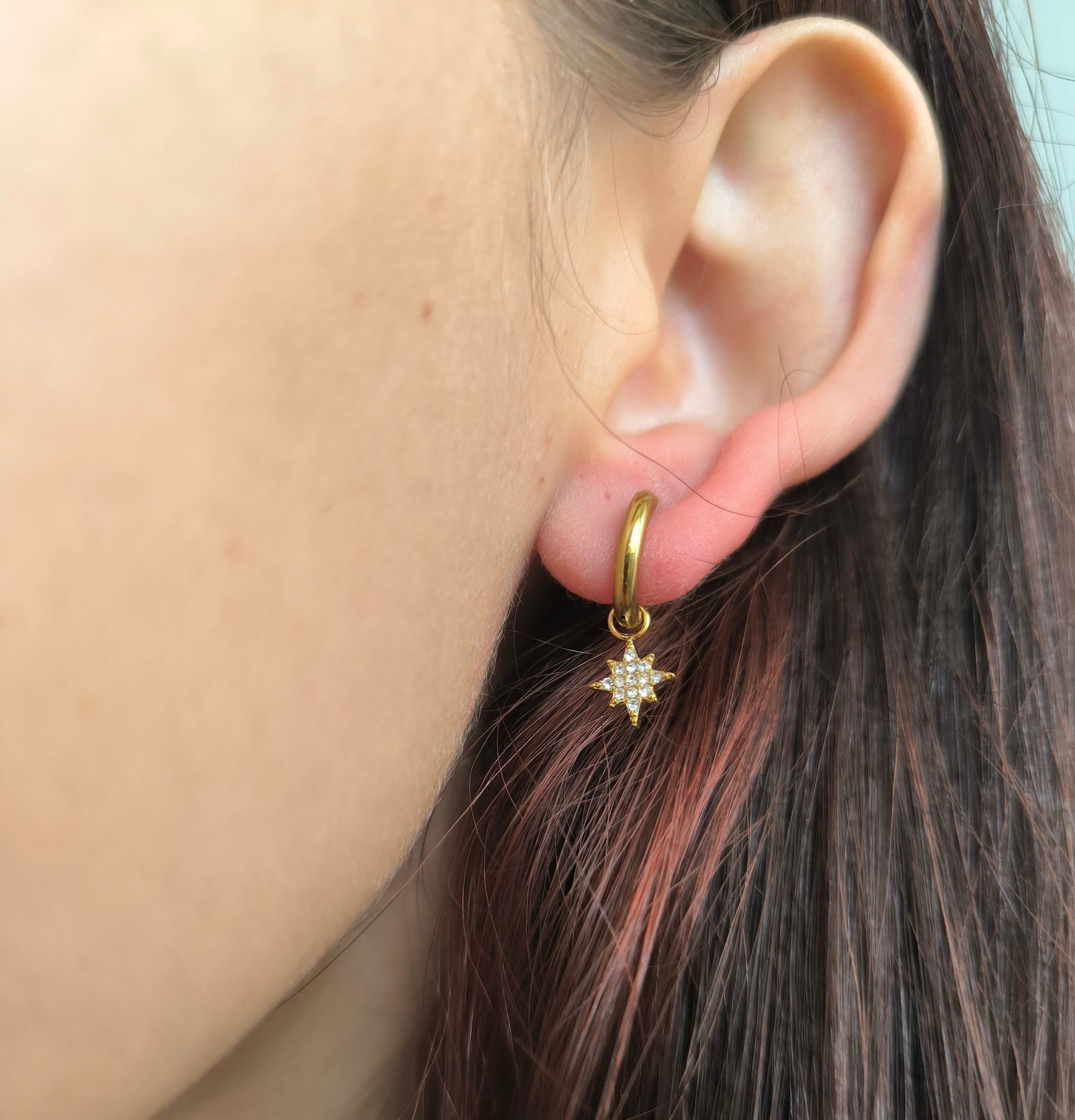 Boucles d'oreilles Stella - Acier inoxydable