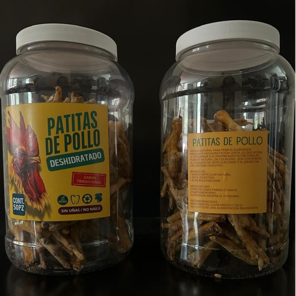 Deshidratados para mascotas Patitas de pollo