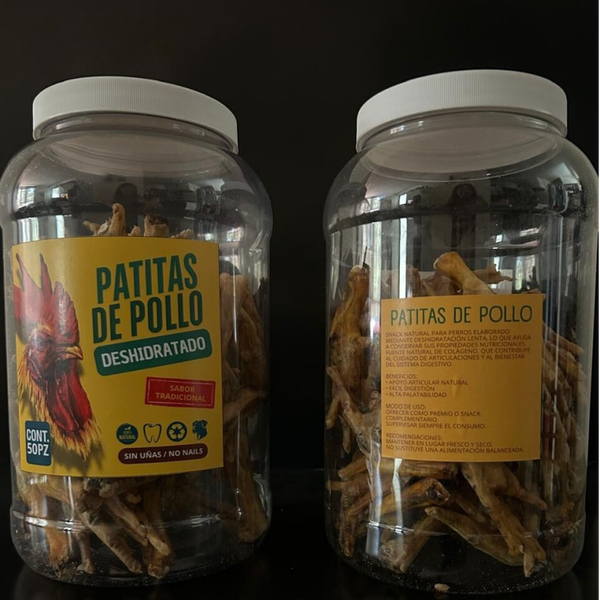 Deshidratados Para Mascota Patitas de Pollo
