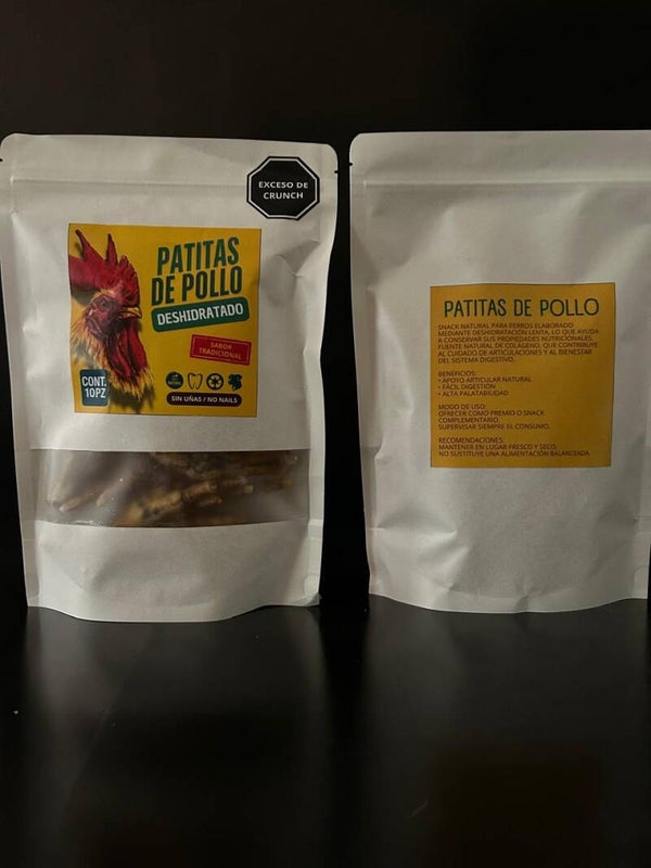 Deshidratados para mascotas Patitas de pollo