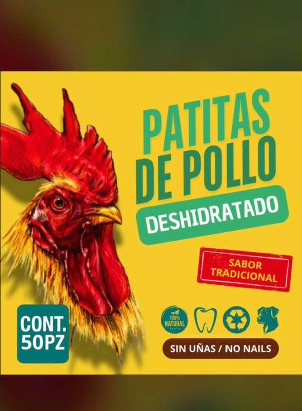 Deshidratados para mascotas Patitas de pollo