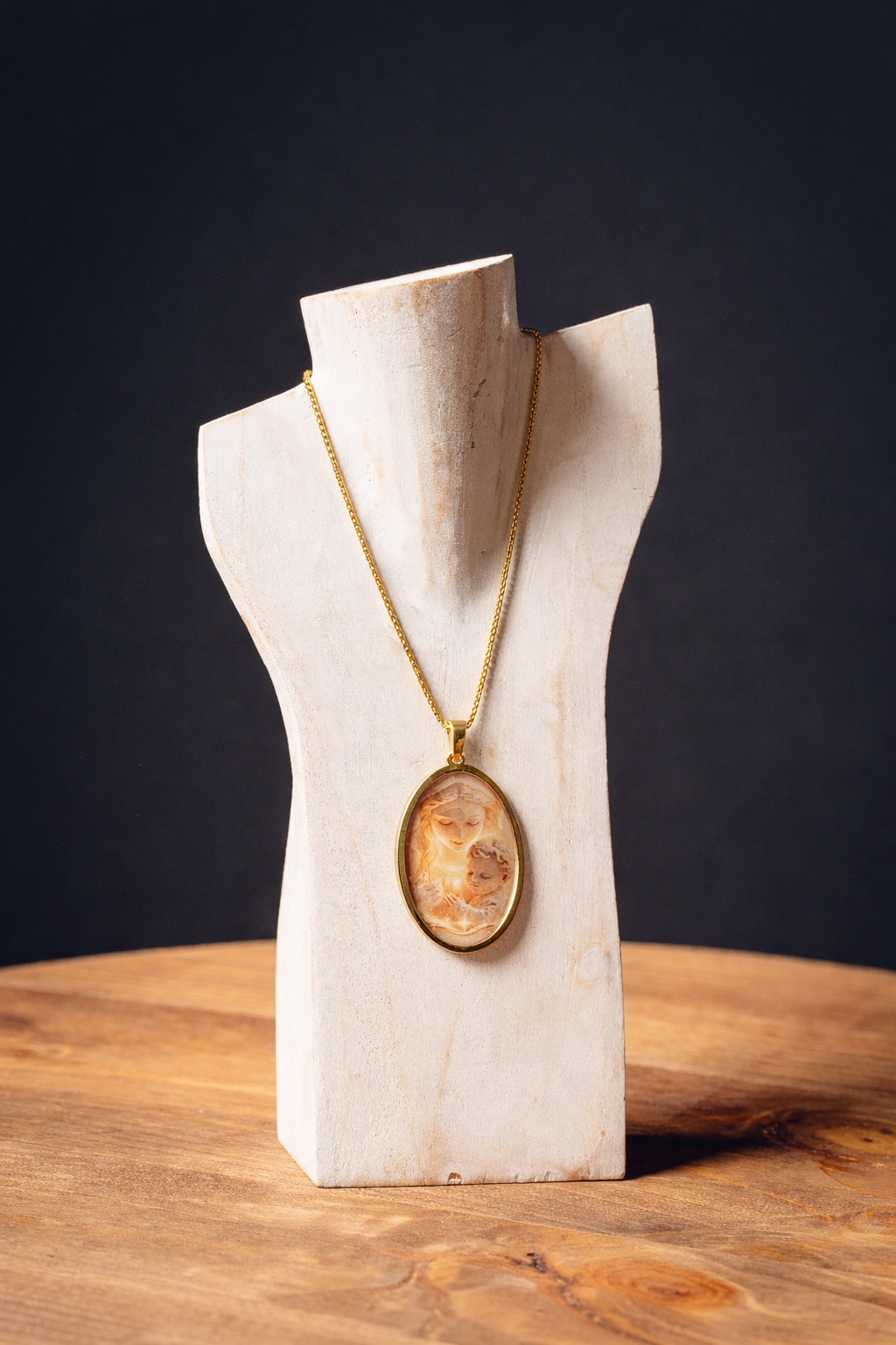 Collier Luce Materna – Médaille sacrée mère et enfant