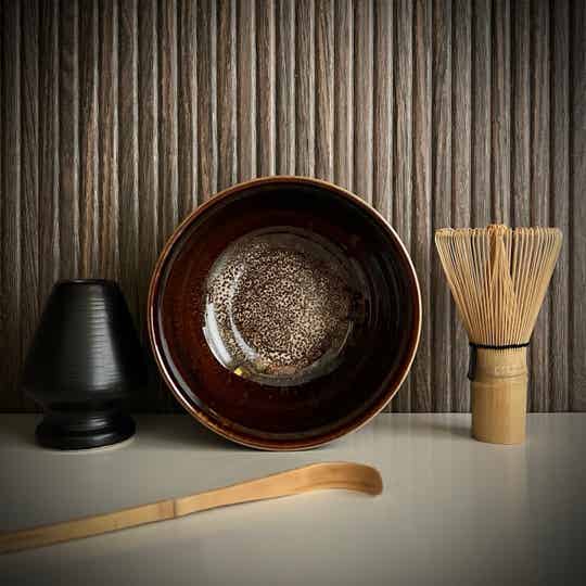 Japanse Matcha Set Luxe Bordeaux