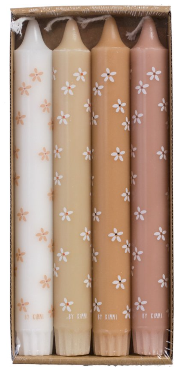 Kaarsen bloemenprint