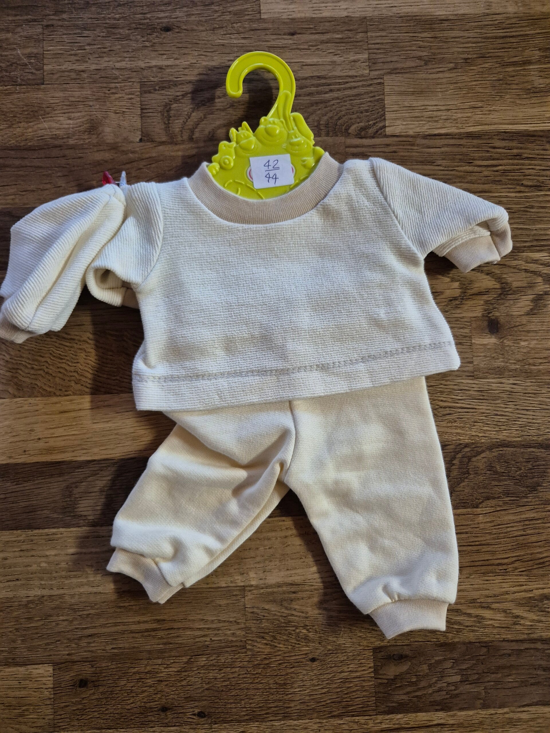 Kleiderset beige weiss