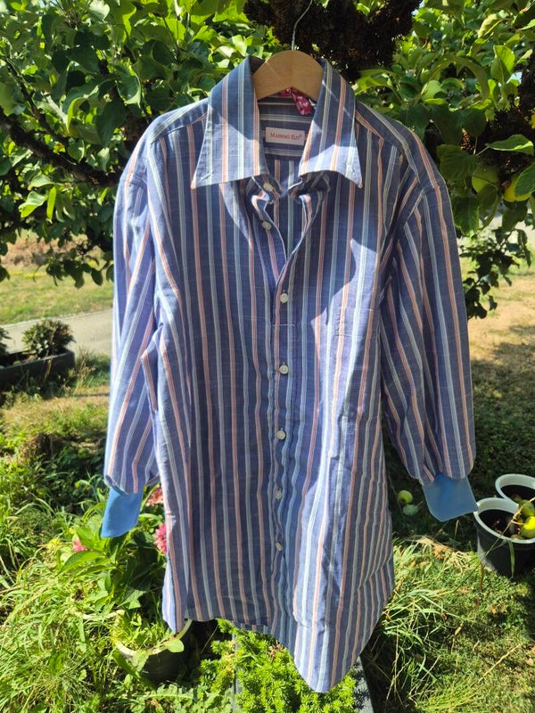 Malschürzli blau fein gestreift