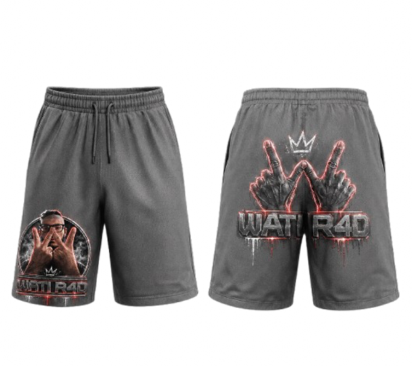 Short gris avec R4D et aussi avec le signe W wati R4D