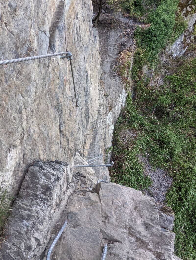Ausschnitt des Bopparder Klettersteiges